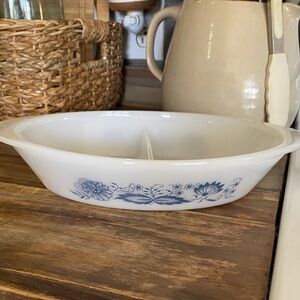 Vintage Elegant White Divided Serving Dish